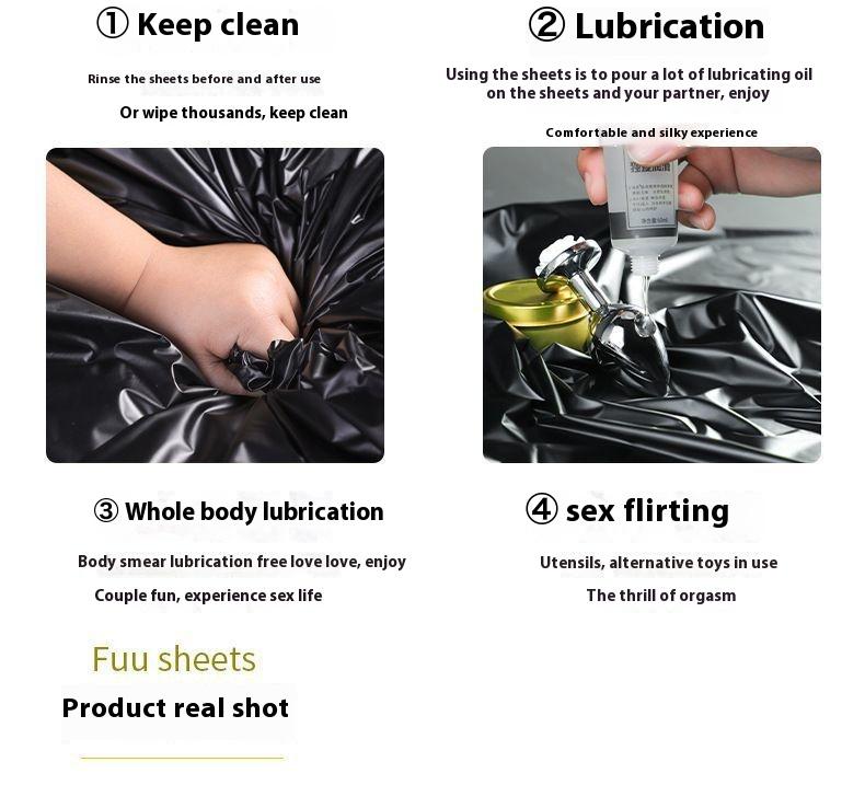 Real Waterproof PVC Adult Bedsheets Bed Cover Couple Game Flat Sheet Oil SPA Coverlet Double Single Queen Size Coverlid