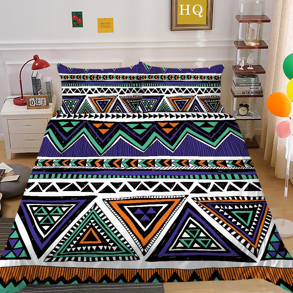 Bohemian Printed Duvet Cover Set Double Size Microfiber Bedspreads Design High Ranking Home Bedclothes