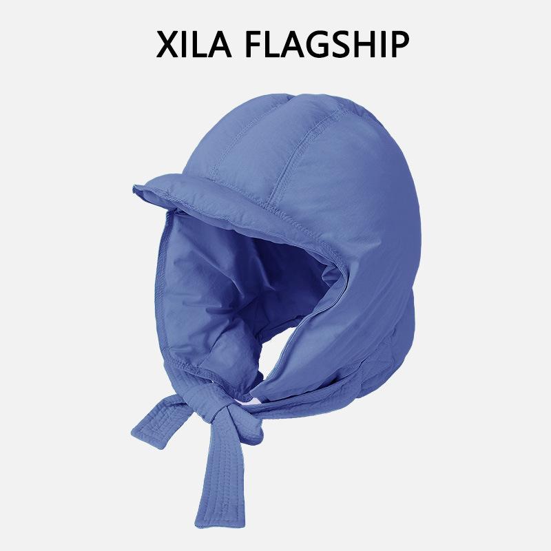 Cappello Invernale Caldo in Piumino per Donna Sciarpa Integrata Antivento Ispessito Protezione Orecchie Cinghie Ciclismo Sci Cappello Lei Feng Versione Coreana