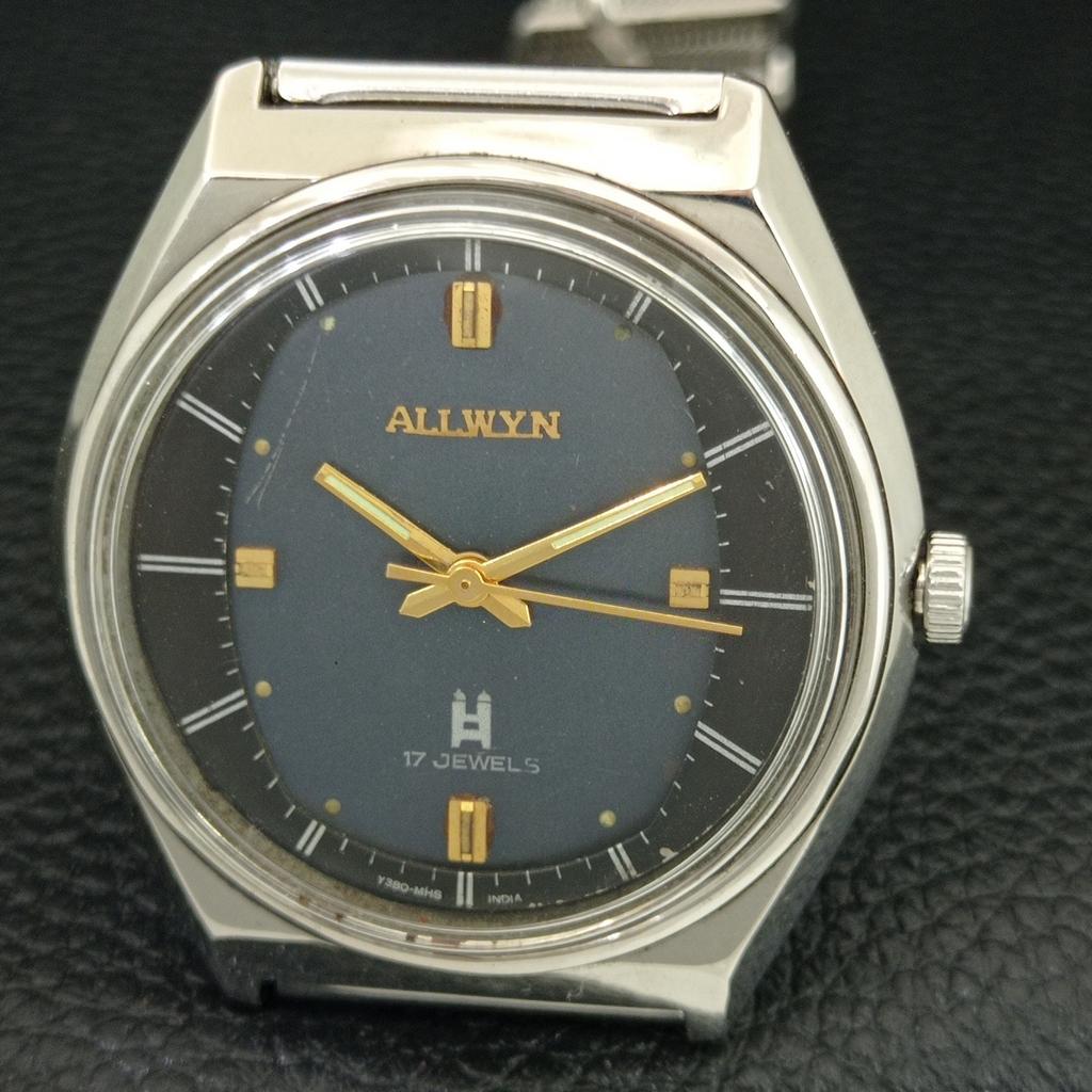 ALLWYN 6300A HAND-WINDING VINTAGE INDIA MENS ORIGINAL DIAL WATCH a706081-1