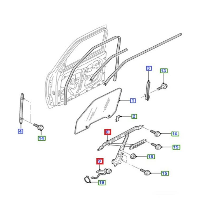 POKESS Lève-vitre Mécanisme Complet Avant Gauche et Droit Pour Ford Ranger 06-11 Mazda BT50 UR5759590A Accessoires Auto