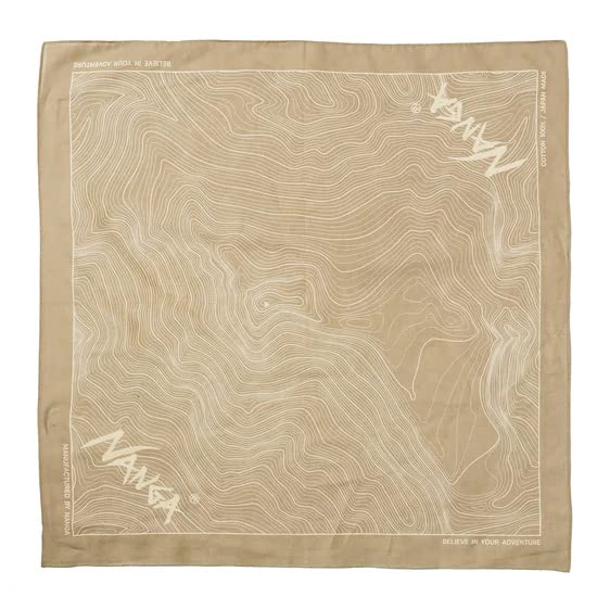 NANGA Parbat Contour Map GTEGN4 Bandana, Beige,