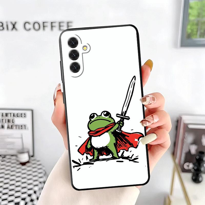 Cute Cartoon Frog Soft Phone Case for Samsung A17 A37 A57 A16 A26 A36 A56 A15 A25 A35 A55 A14 A24 A34 A54 A13 A23 A33 A53 A52 A1