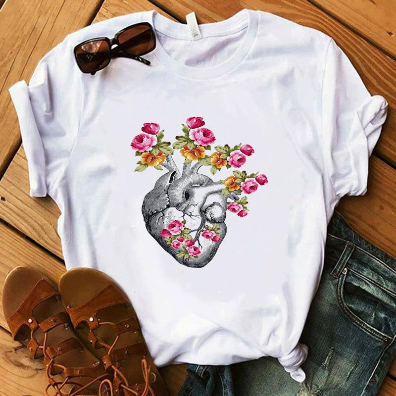 Cartoon Printed T-Shirt Women'S Short Sleeve Women'S Clothing