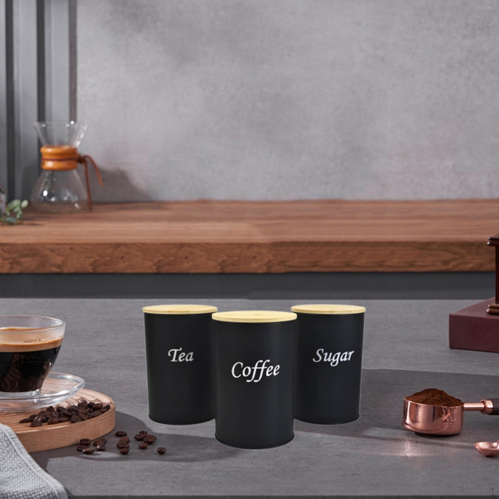 

Герметичные кухонные банки, набор для кофе, чая, сахара, современные контейнеры для хранения, банки для хлопьев