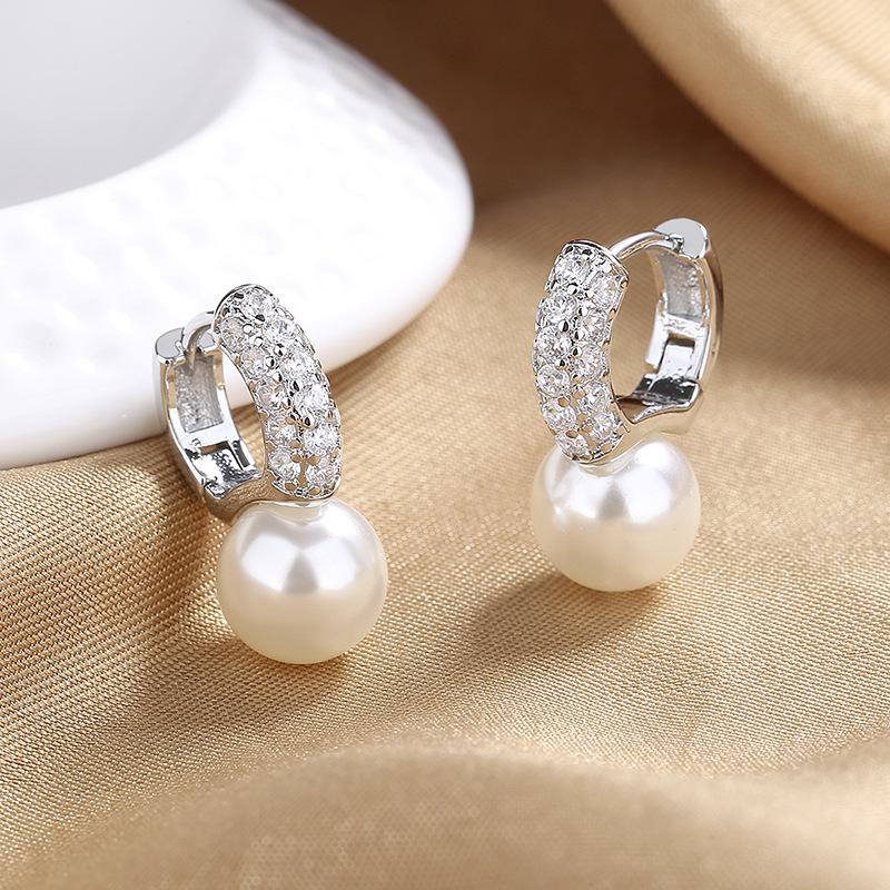 New 925 Sterling Silver AAA Zircon Stud Earrings For Women Fashion Exquisite Student Girlfriend Jewelry Accessories Heart GiftGood Product