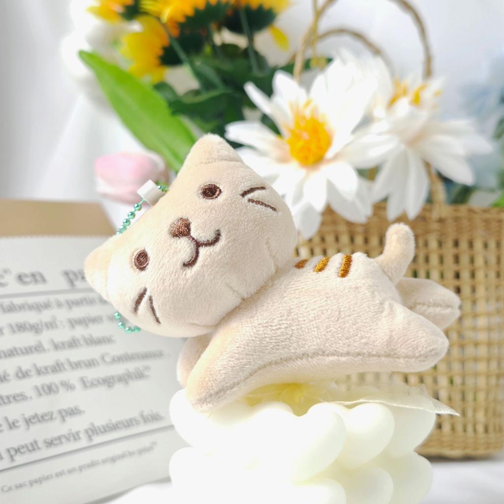 Plyšová kočka, Panenka kotě, Přívěsek na batoh, Domácí mazlíček, Strojová panenka