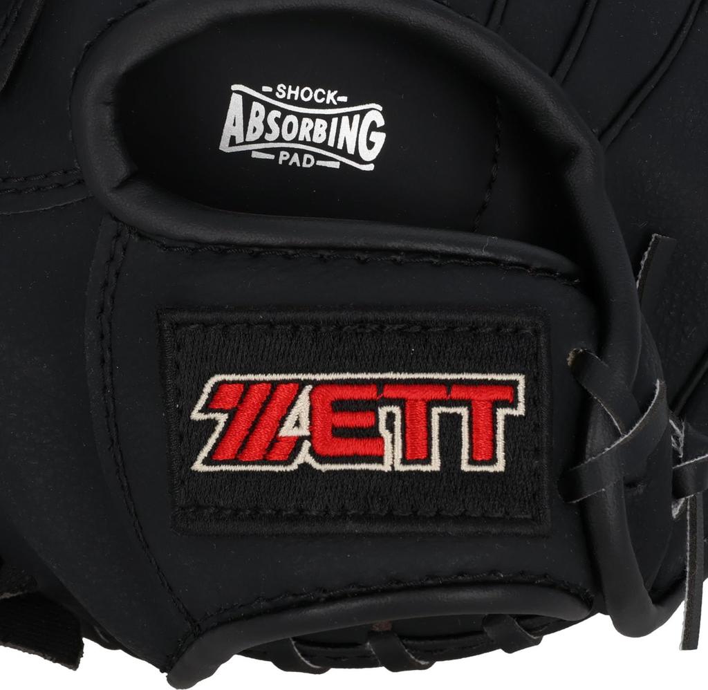 ZETT Catch Ball with Shock Absorbing lower elementary BDG2112V Glove, Beginner's, Pads, 10.5-inch (for students), Left-Handed Throw, Black,