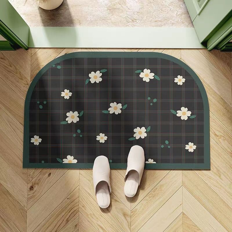 Clearance Home American Retro Diatom Mud Floor Mat Carpet Home Entry Toilet Rub Foot Absorbent Mat Entrance Kitchen
