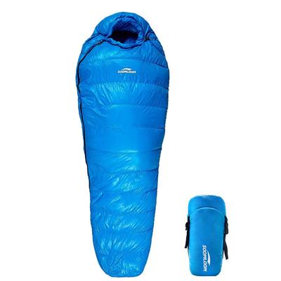 Typ mumie Soomloom Vysoce kvalitní péřový spacák 650FP, Horolezecký, Spací pytel, Kempování, Outdoor, Prevence katastrof, Evakuace, Vodotěsný