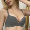 Sexiga damer i ett stycke sömlös behå Bokstavstryck utan stålring BH Justerbara underkläder Push Up BH för kvinnor