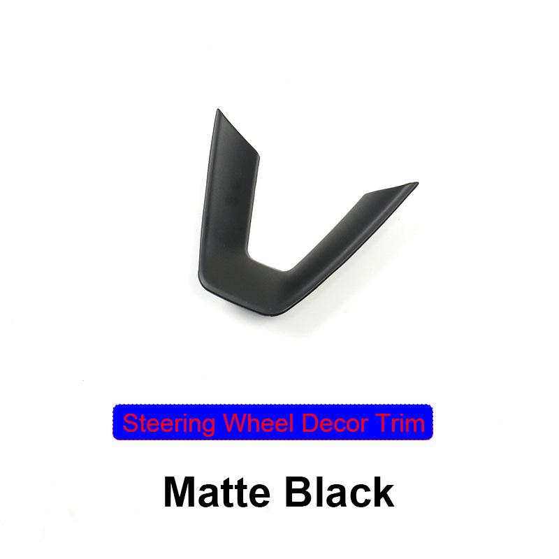 For Tesla Model 3 Highland 2024 Interior Decor Accesories Steering Wheel Cover U-shaped ABS Carbon Fiber Pattern Modified Parts