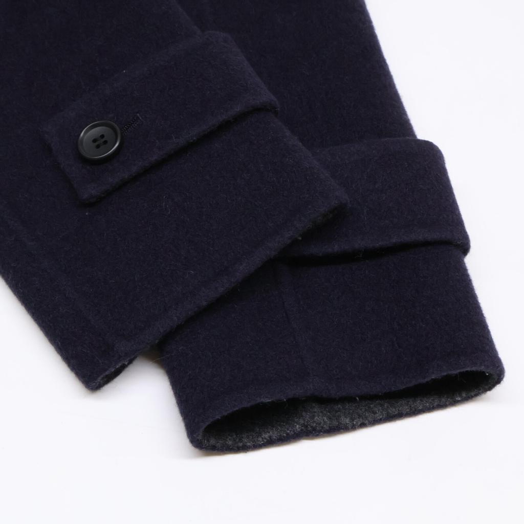 theory luxe 03-7409610 Navy 100% wool double breasted belted long coat coat 38 NavyUsed