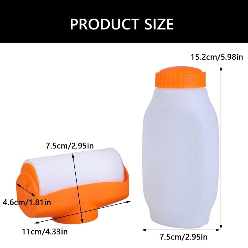 Portable Wall Paint Roller Kit Empty Paint Dabbers Roller Refillable Bottle Dauber Paint Roller for Wall Repairing Tool