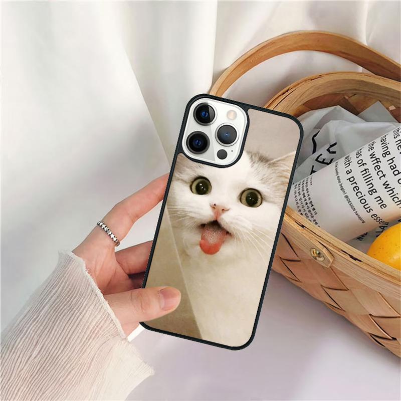 Lovely Pet Cute Animal Cat Phone Case For iPhone 17 Air 16 15 14 11 12 13 Pro  MAX Plus Coque Cover Shell