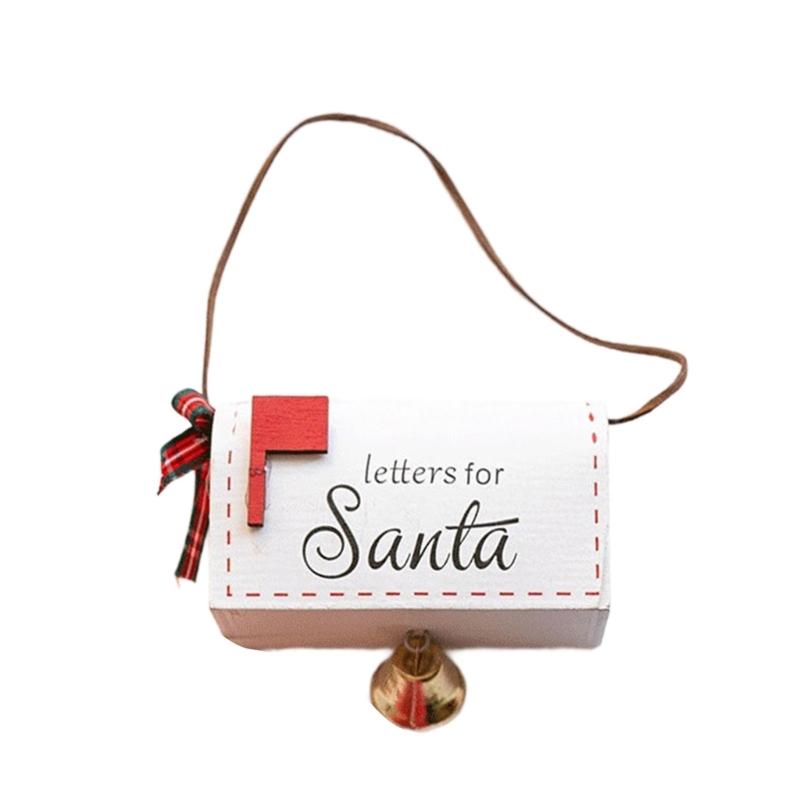Wood Mailbox Hanging Ornament Weather Resistant Christmas Tree Decoration Easy Installation For Mantel Door Entryway