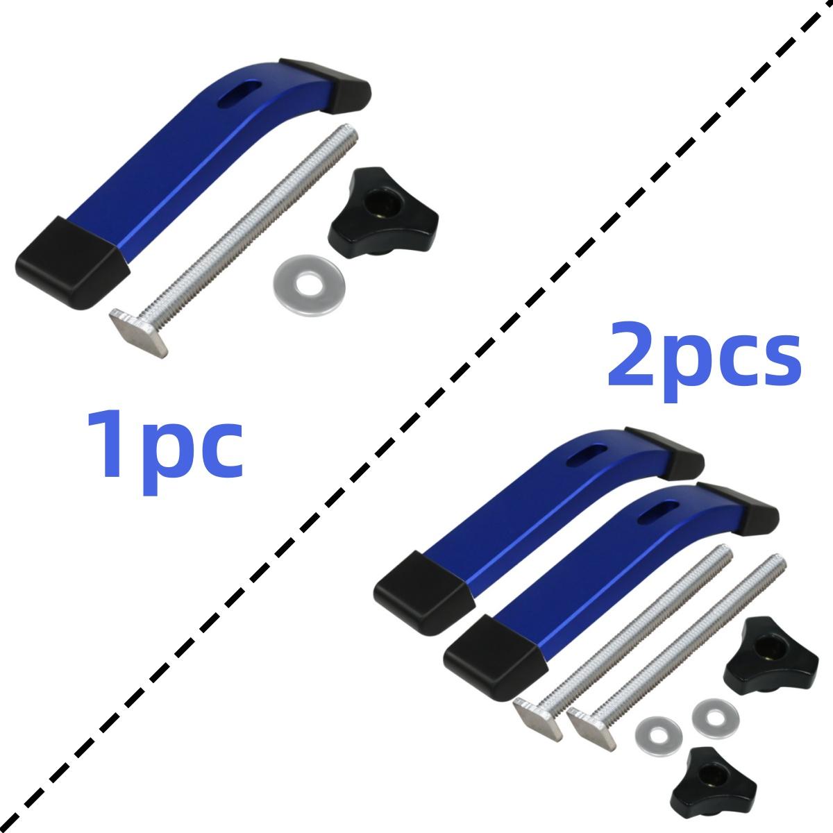

Woodworking Table Aluminum Alloy Quick Acting Hold Down Clamps, for T Slider Handle Workbench T-shaped Slide Slot Auxiliary Tool 1pc синій
