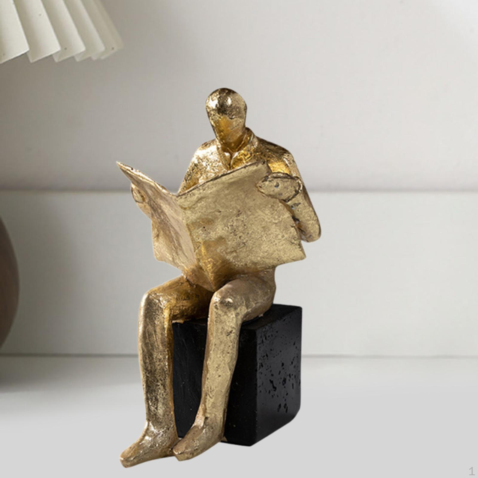 

Фигурка читателя, подставка для книг, смоляная художественная деталь для полок домашнего офиса Man