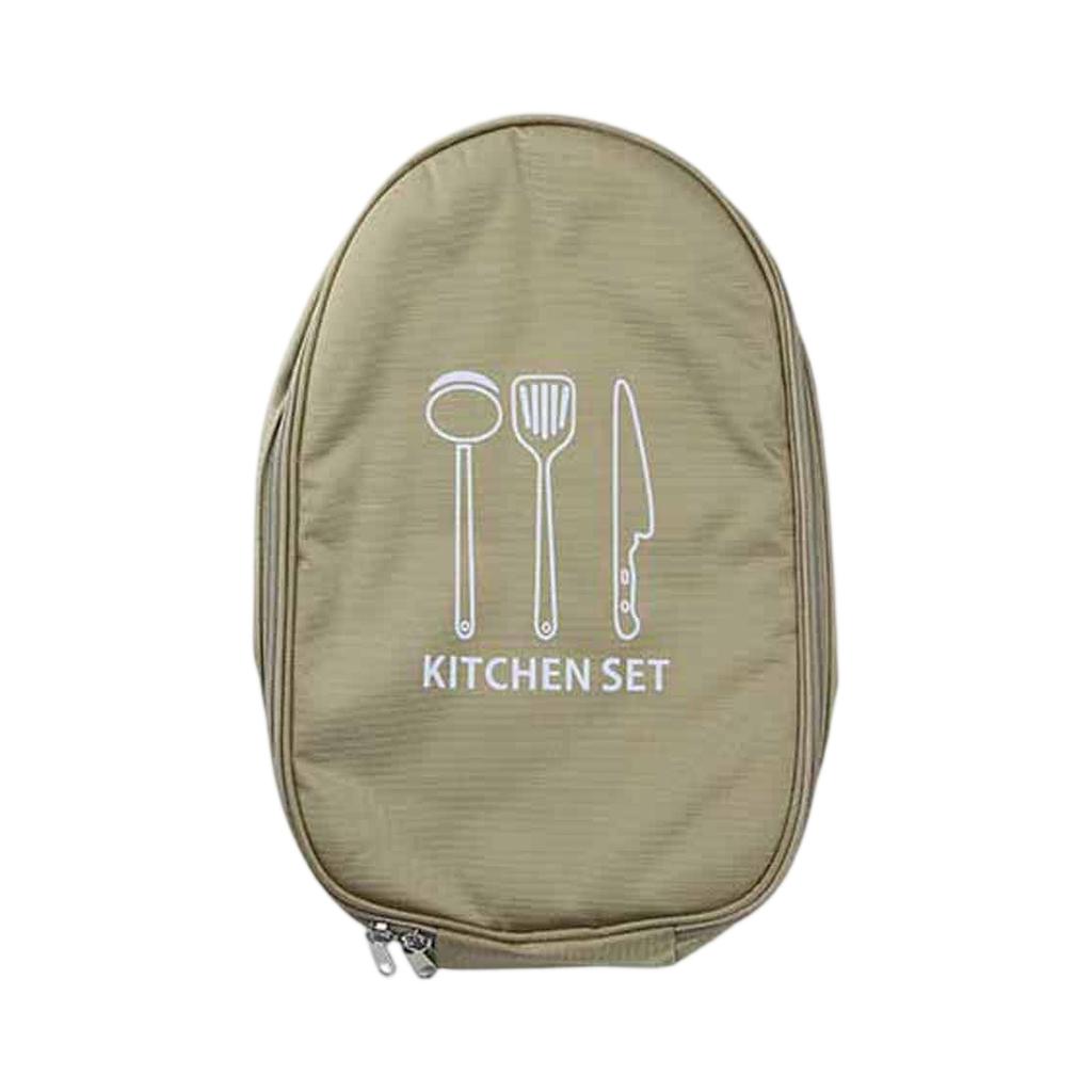 Outdoor Camping Kitchenware Storage Bag – Portable Tableware Organizer, Picnic Supplies and Tool Storage Case,  Travel Cookware Bag for Campers