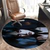 The Addams Family Chair Mat Round Rug Office Carpet, Non Slip, Suitable for Living Rooms, Bedrooms,Decor1205734a