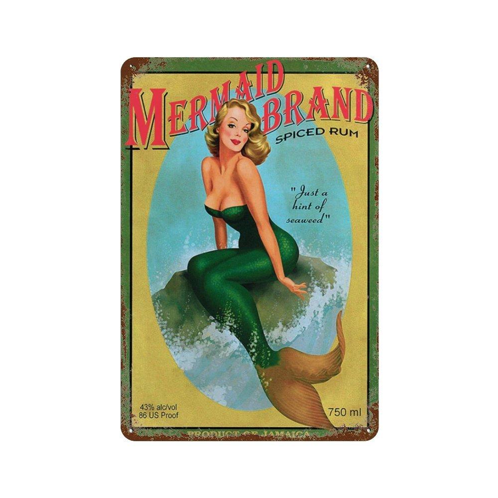 Vintage Metal Sign Rum Brand Retro Tin Sign Captain Morgan Funny Poster Decor for Bar Pub Club,Man Cave Wall Art Decoration