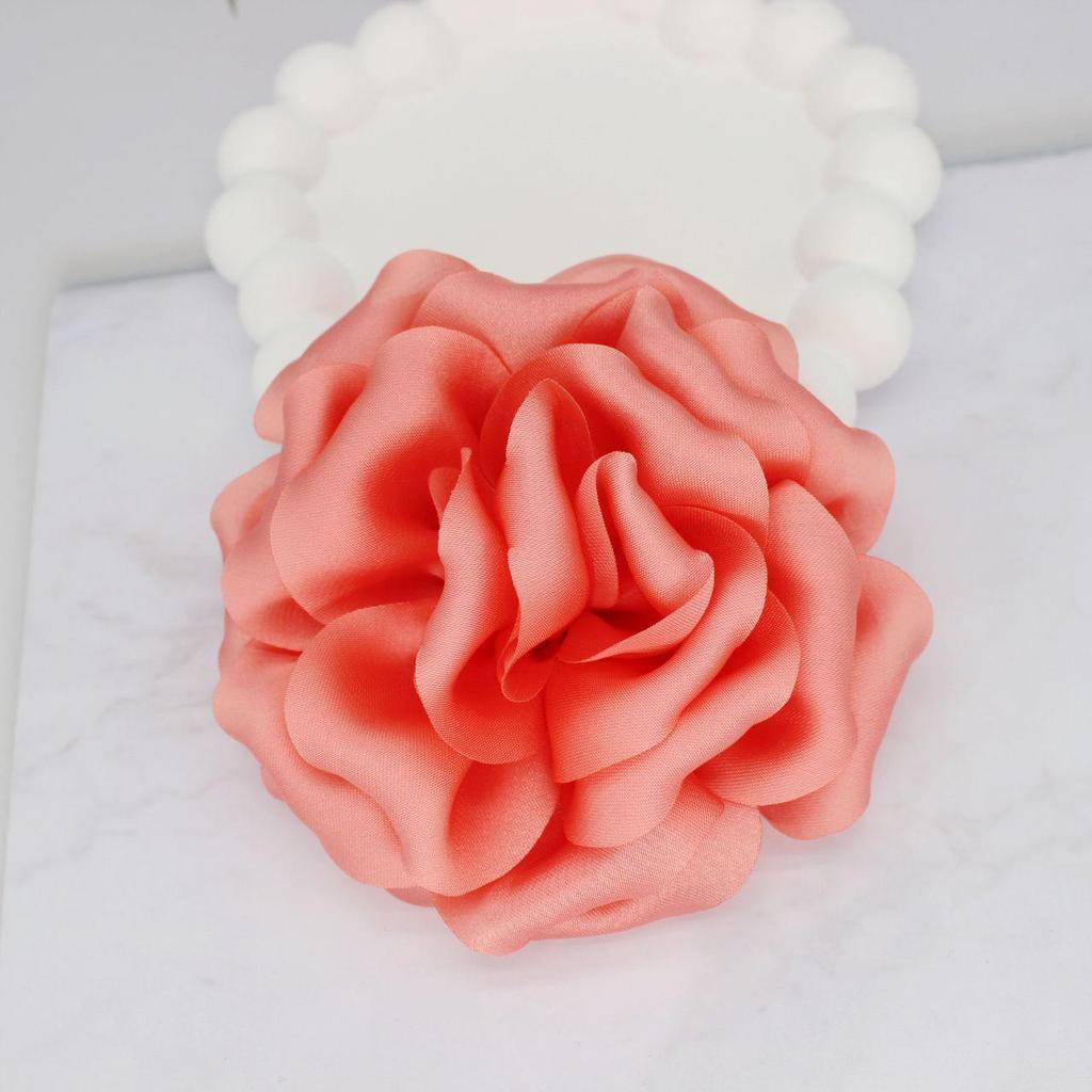 Elegant 3D Satin Flower Brooch - High-End Suit and Sweater Accessory, 10cm