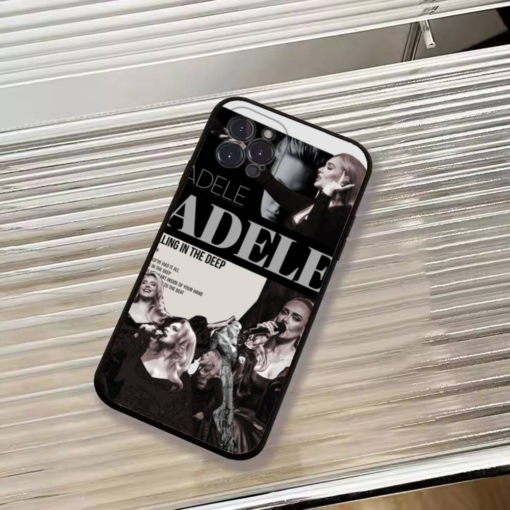 Singer A-Adele Phone Case For iPhone 17,16,15,14,13,12,11 Plus,Pro Max,XS,Soft Silicone Black Cover
