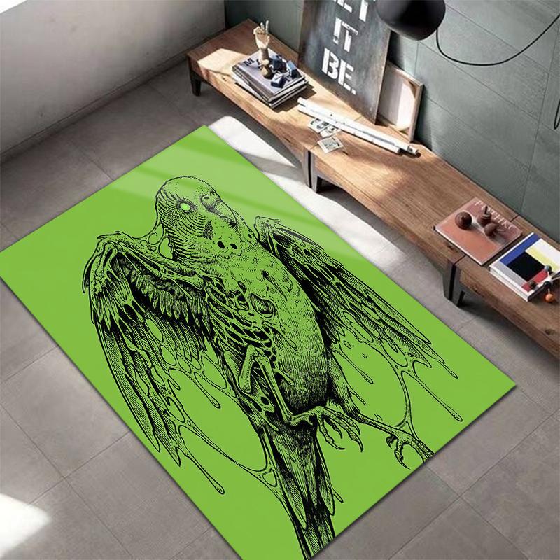 Green mucus animal Pattern Square Carpet,Area Rug,Carpet Rug for Living Room Bedroom Sofa Playroom Decor,Non-slip Floor Mat,Holiday Birthday Gifts