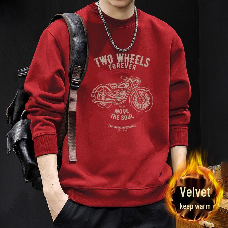 Herren Schweres Rundhals-Sweatshirt - Herbst/Winter Buchstabendruck Lässig Trendige Markenjacke