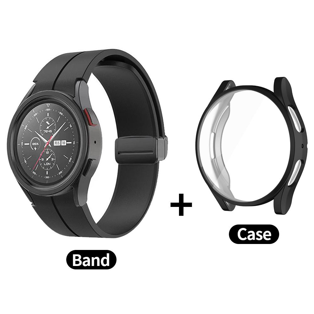 Case+Band for Samsung Galaxy Watch 4/5/6 40mm 44mm All-Around Soft TPU Protector Cover for Galaxy Watch6 Classic 43mm 47mm Strap