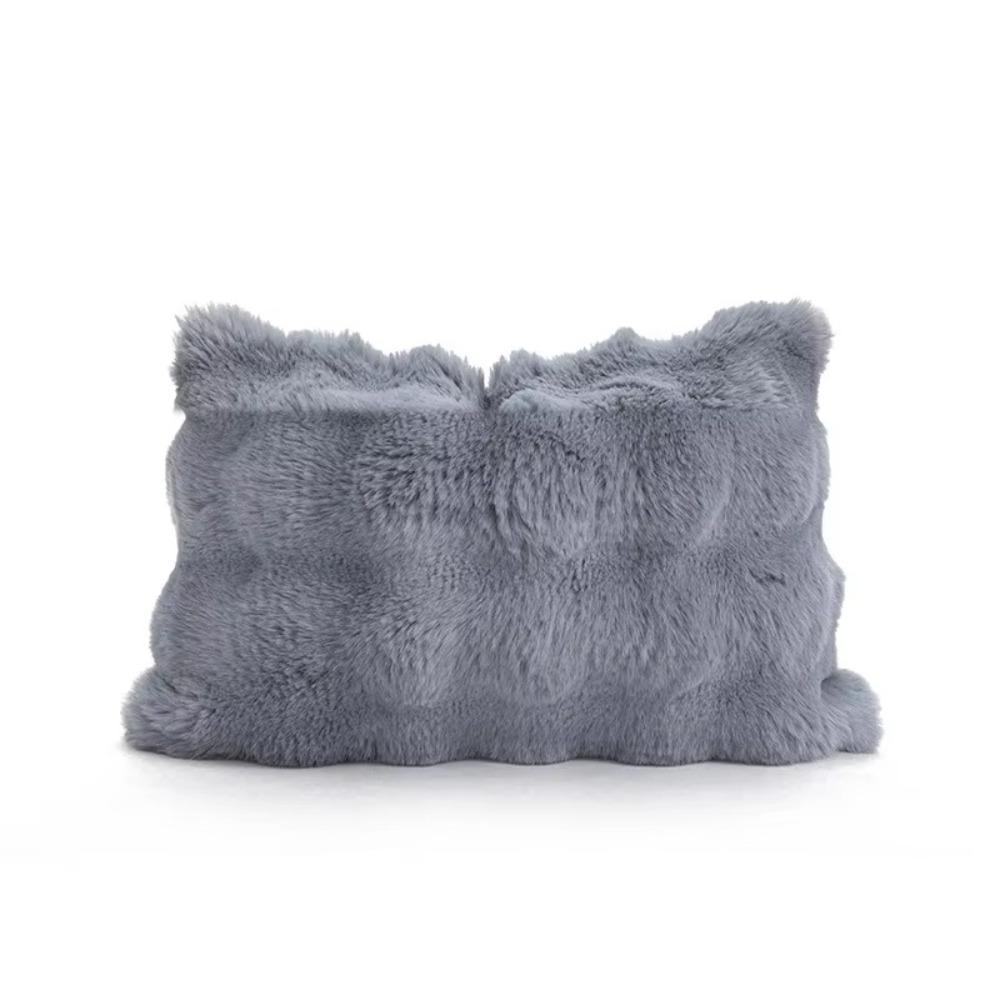 Imitation Rabbit Hair Plush Cushion Cover Warm Pillow Case Simple Throw Pillow Cover  Home Decor
