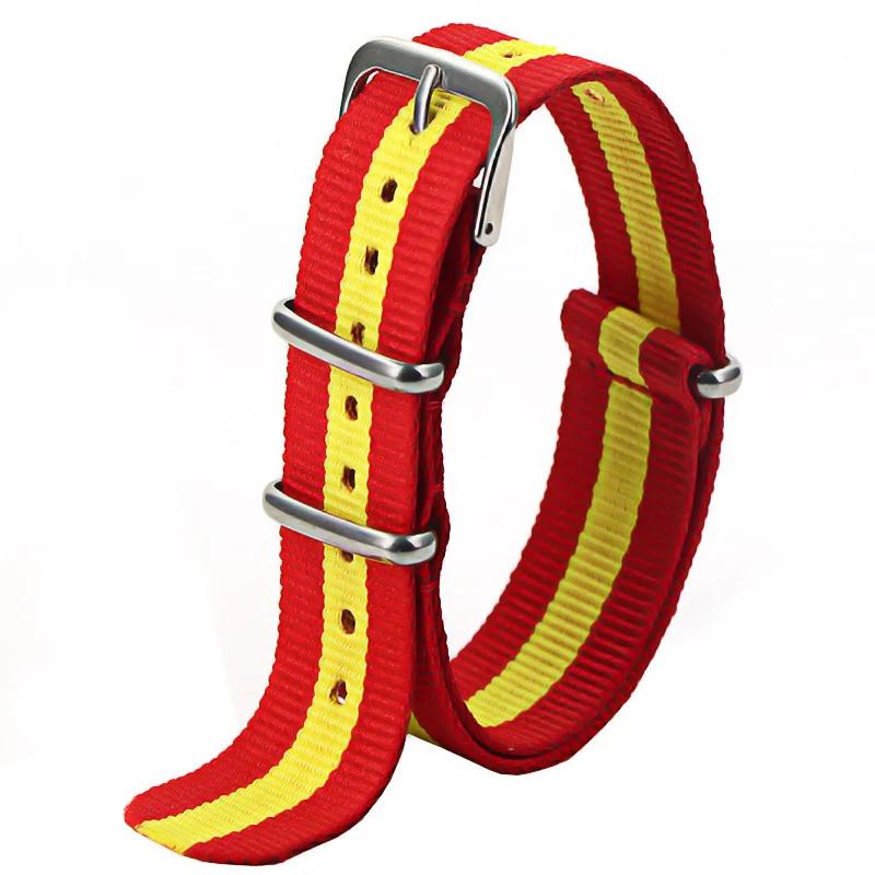 Sport Nylon Watch Band for Women&Men Watch Strap 18mm 20mm 22mm Army Sport Strap Fabric Nylon Watchband Buckle Belt