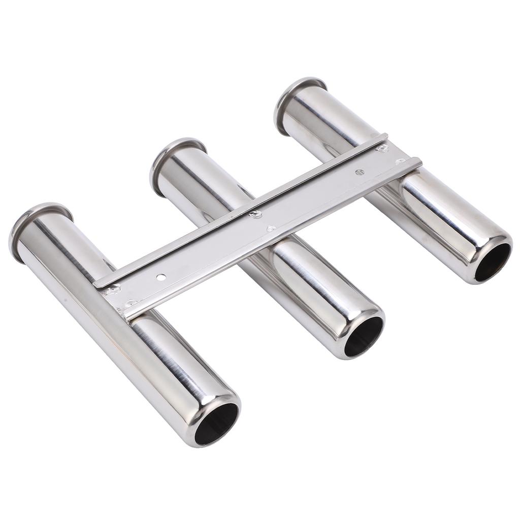 3 Tube Boat Fishing Rod Holder 304 Stainless Steel Fishing Rod Rack for Marine Yacht Ships