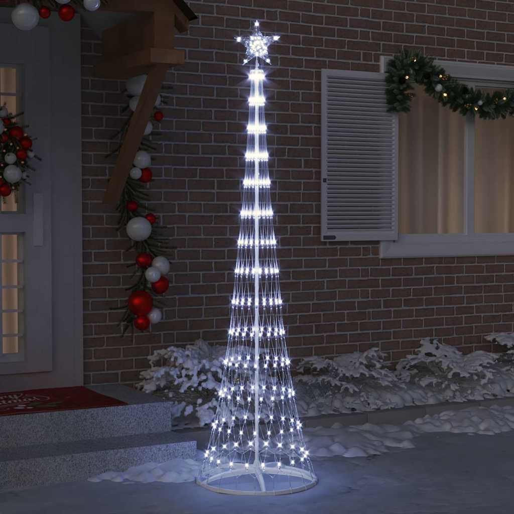 LED Christmas Tree with 290 Cold White LEDs 250 cm Metal