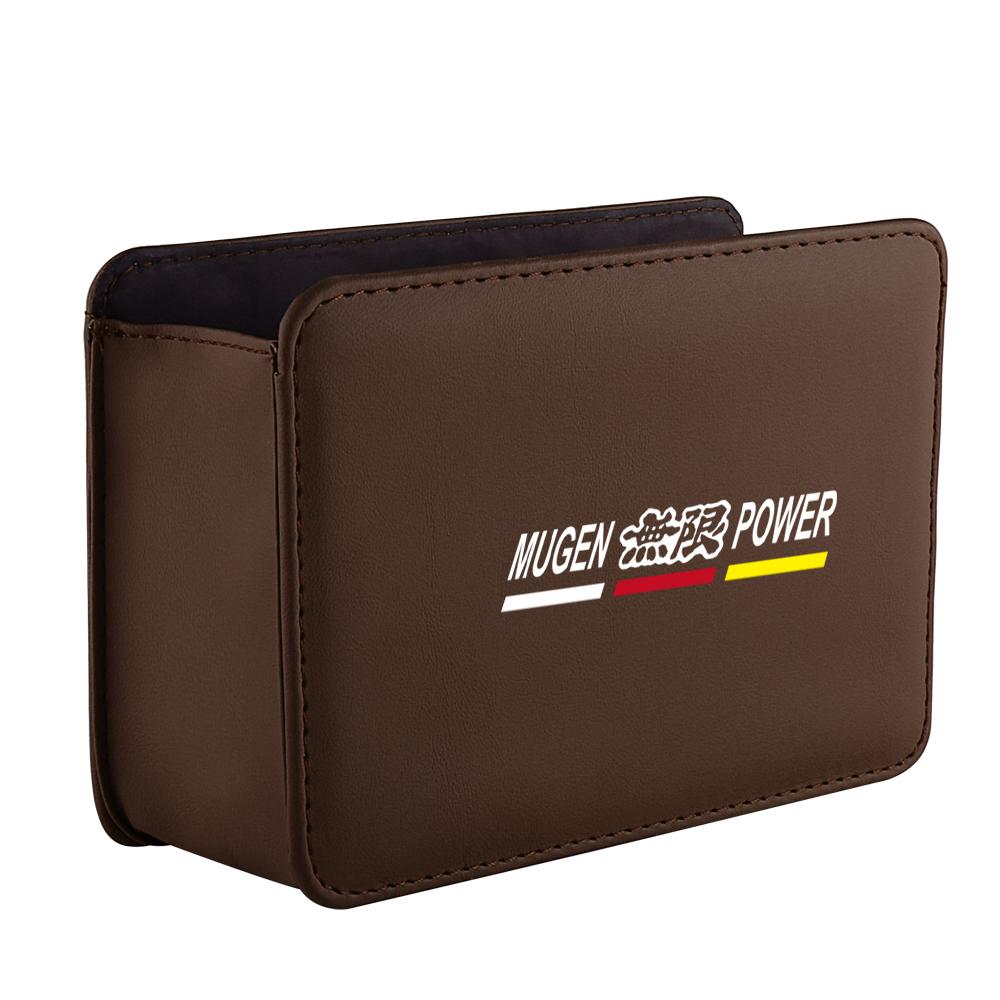 Leather Car Badge Door Storage Box Under Seat Back Trash Bag Interior For Honda Civic Accord Fit City Jazz CR-Z Element Insight