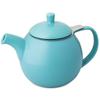 For Life Ceramic Teapot, 710ml Large Capacity (4 Cups), with Tea Strainer, Microwave and Dishwasher Safe, Turquoise Blue, Curve Teapot 387Trq