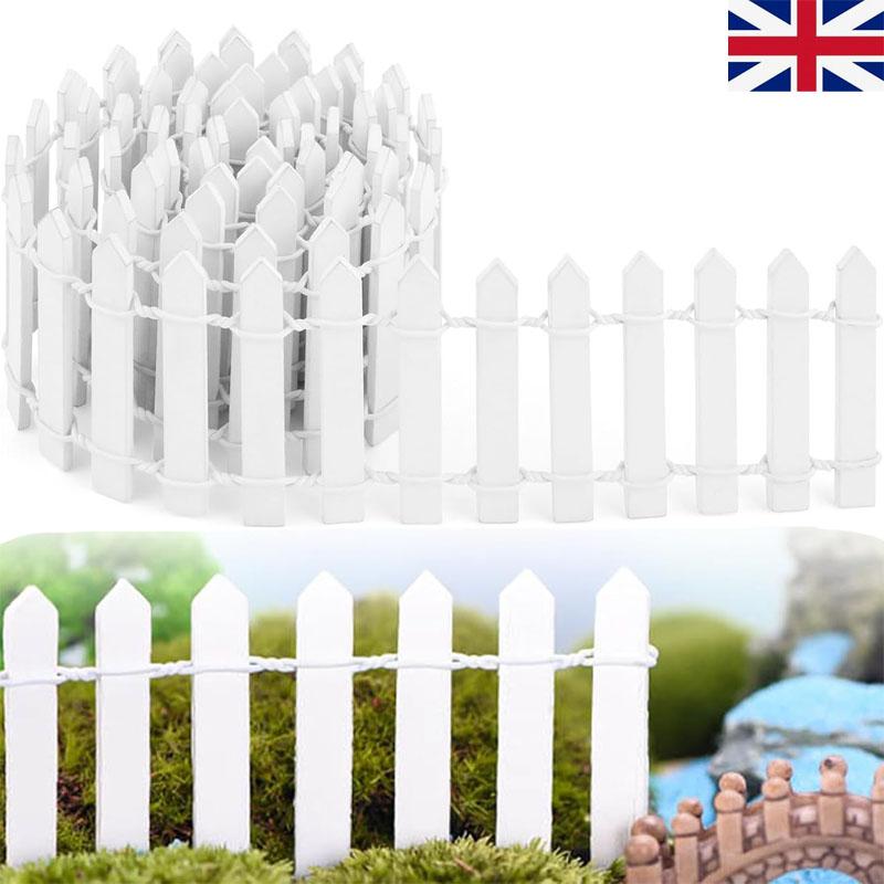 

1 шт. 5x90 см мини-деревянный забор для украшения миниатюрного сказочного сада, белый гибкий маленький деревянный заборчик для рукоделия 1Pc