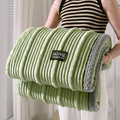 New Half Sides Fleece Autumn Winter Blanket Soft Fluffy Maternal and Child Grade Bed Blankets Warm Breathable Sofa Cover Blanket