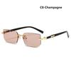 New Frameless Fashion Sunglasses Trend Rimless Cut Edge Shades Versatile Sun Glasses For Men Women
