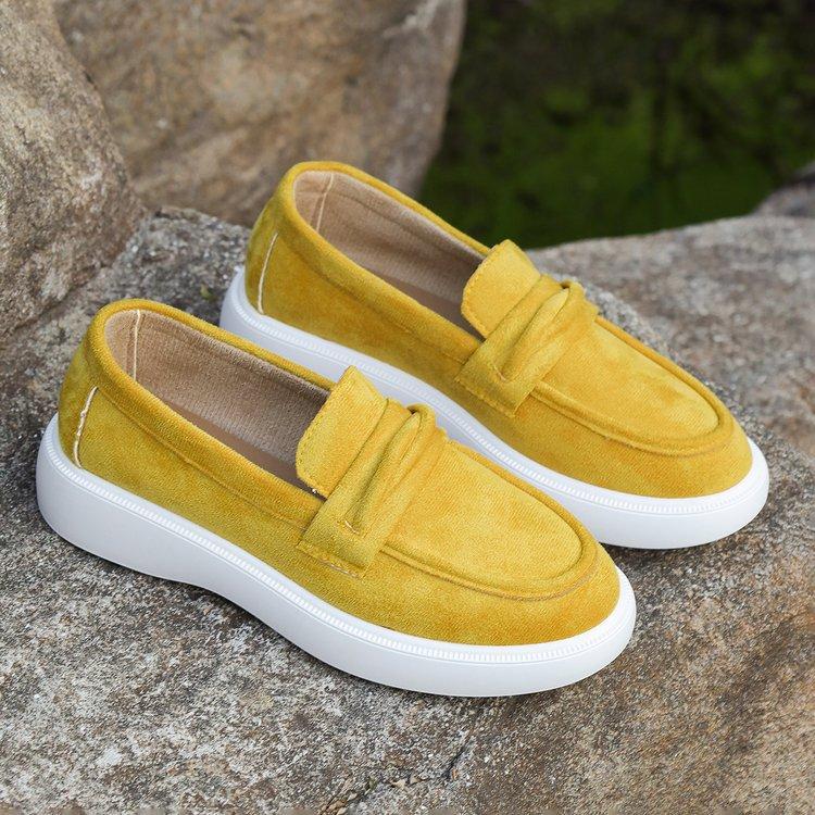 Loafers Single Shoes Women's Spring and Autumn 2025 New Foreign Trade Large Size Shallow Mouth One Pedal Lazy Flat Bottom Doudou Single Shoes