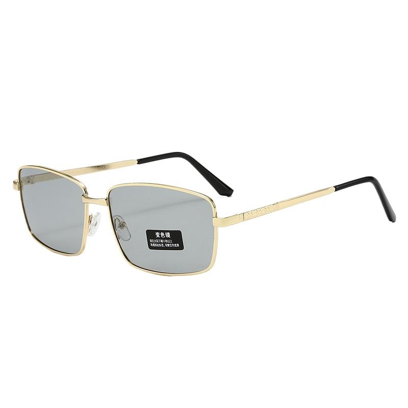 New Square Sunglasses Fashionable Eyewear High-Definition Driving Men s High-End Glasses Men Color Changing Glasses 1PC