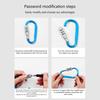 Padlocks for Luggage Aluminum Alloy Locks 3 Dial Digit Resettable Lock Carabiner