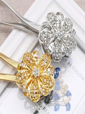 Magnetic Curtain Holdback Clips with Crystal Decor - Versatile Curtain Tieback Fasteners for Living Room, Office & Home Decor |