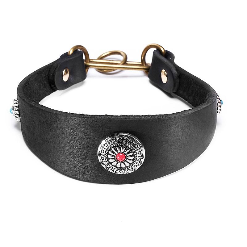 Rindsleder Hundehalsband Nackenschutz Hundehalsabdeckung Gree Huibit Halsband Rindsleder P-Kette Windhund Nackenschutz