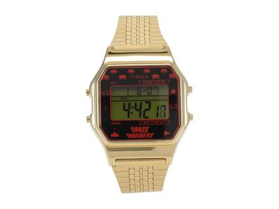 Timex T80 X Space Invaders 34mm Quartz Stainless Steel Strap Gold 18 Casual Watch (ModelTW2V30100YB)