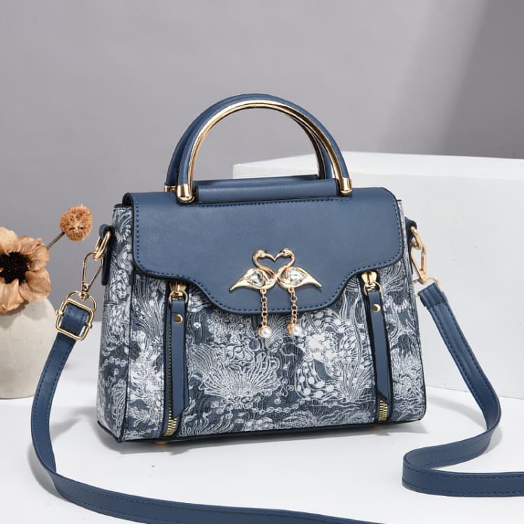 

Jacquard Color-blocked Handbag Women s One-shoulder Crossbody Bag