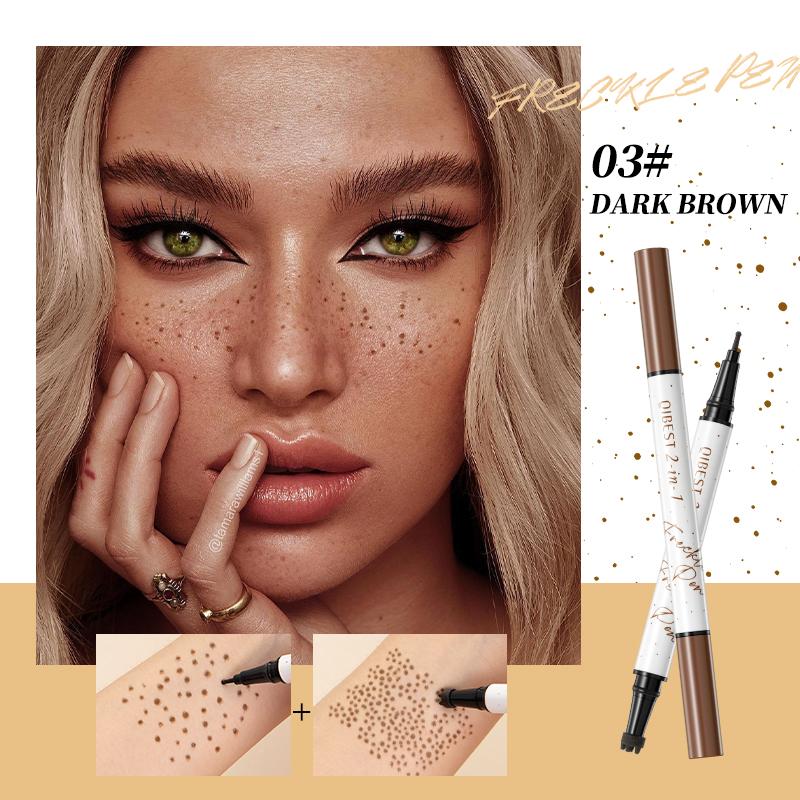 1PC Dual Headed Freckle Pen Waterproof, Sweat Proof, Anti Smudging, Quick Drying, Long-Lasting, Natural Makeup Look
