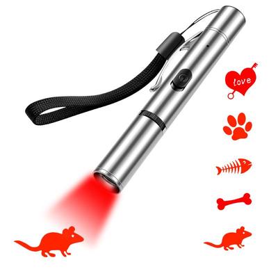 Lampada di proiezione a LED Divertente gatto bastone luce laser puntatore penna giocattoli interattivi per animali domestici