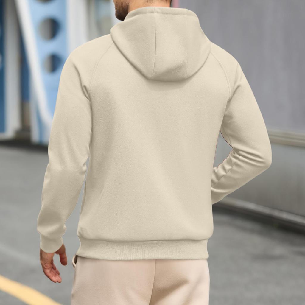 Men's Loose Fit Casual Hooded Sweatshirt Long Sleeve Pullover for Fall and Winter