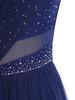 Premium Lyrical Dance Costume for Women S-XXL Halter Rhinestone Dress with Mesh Ruffled Skirt for Competition & Classes